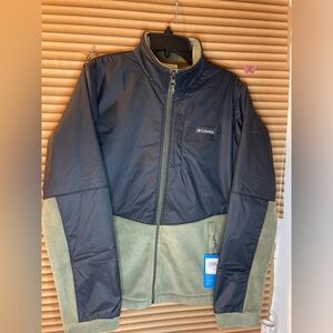 Columbia Men's Black and Olive Performance Jacket